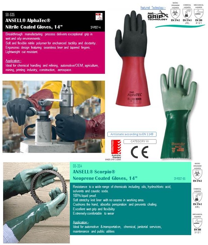 ANSELL Chemical Gloves