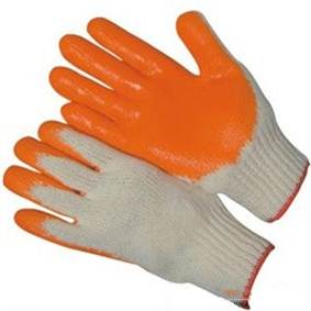 Orange Rubber Coated Glove